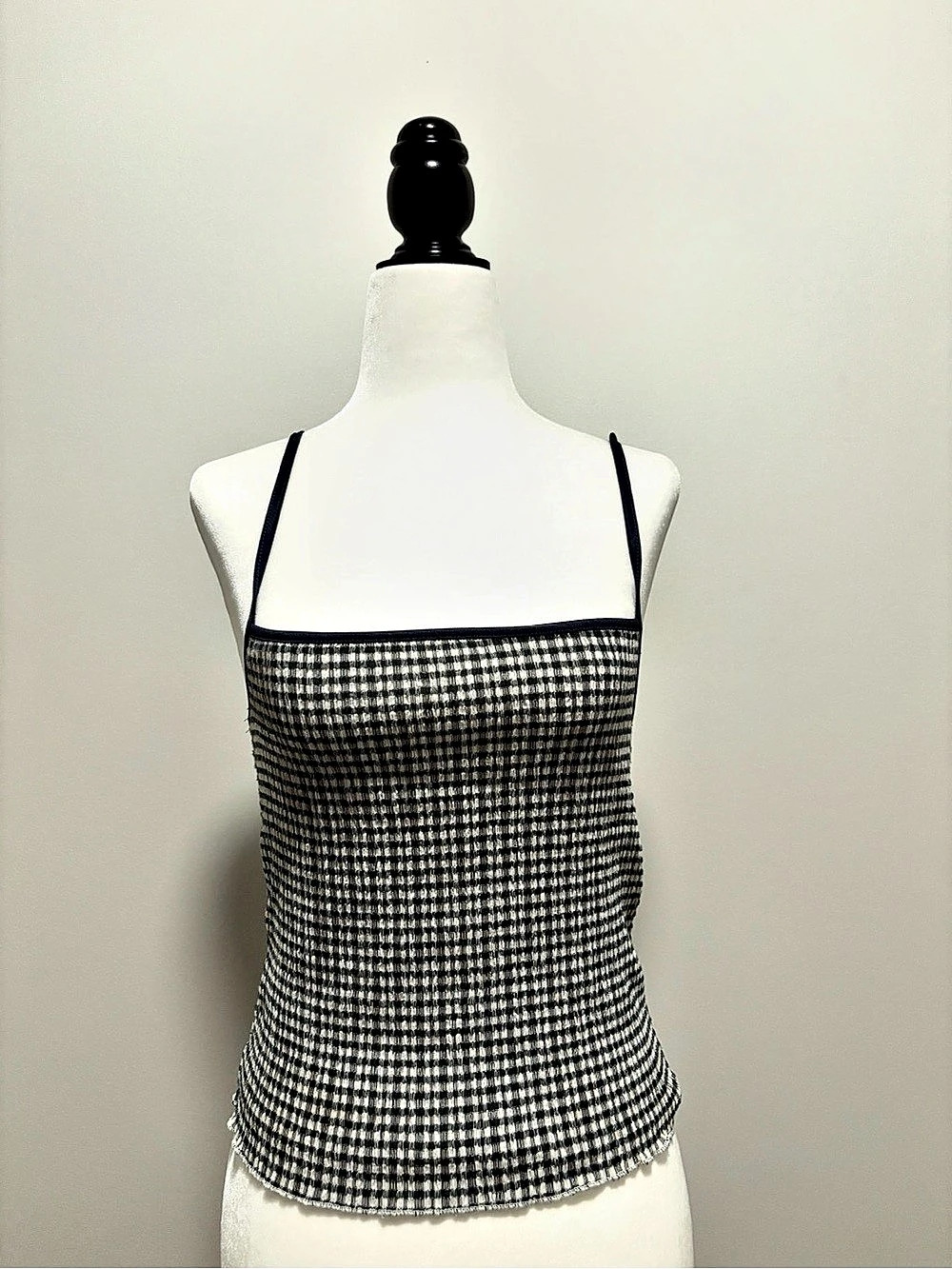 Wilfred Checkered Camisole in Black & White Size Medium